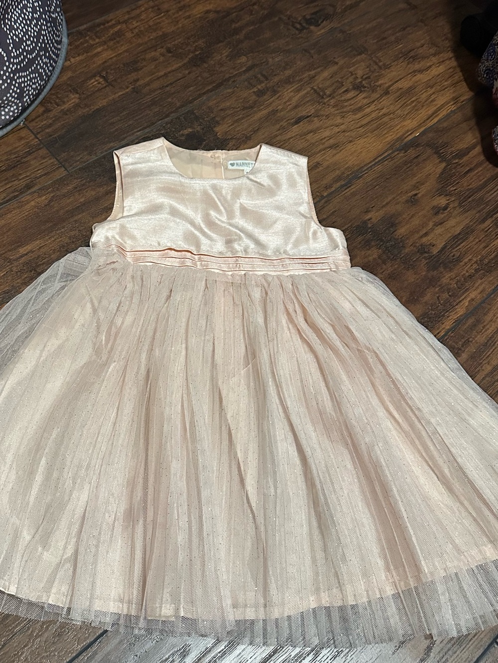 Nannette Baby Pink Tulle Formal Dress for Girls